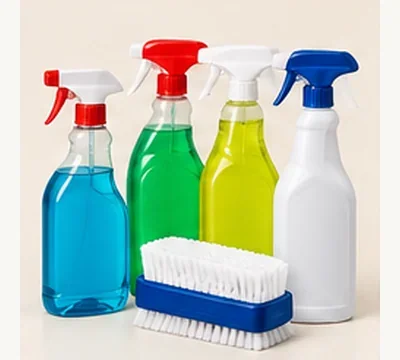 Example presentation of cleaning materials available for corporate sourcing